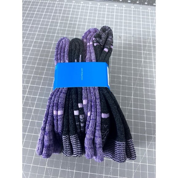 Women's Columbia Crew Socks 4-11 NEW 4-pack Wild Iris Purple Outdoor/Hiking ~~ - Picture 4 of 5